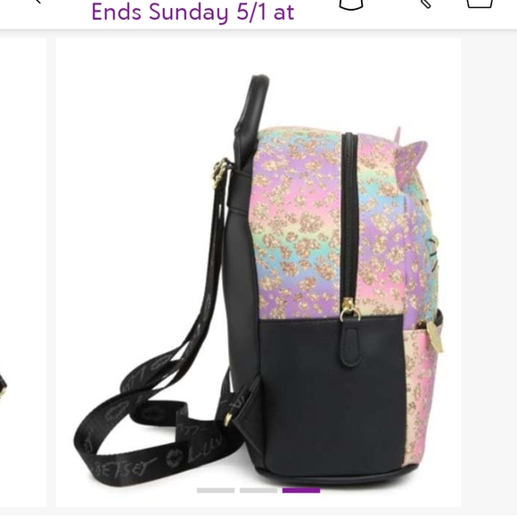 Betsey Johnson designer backpack kitty face - Picture 4 of 6